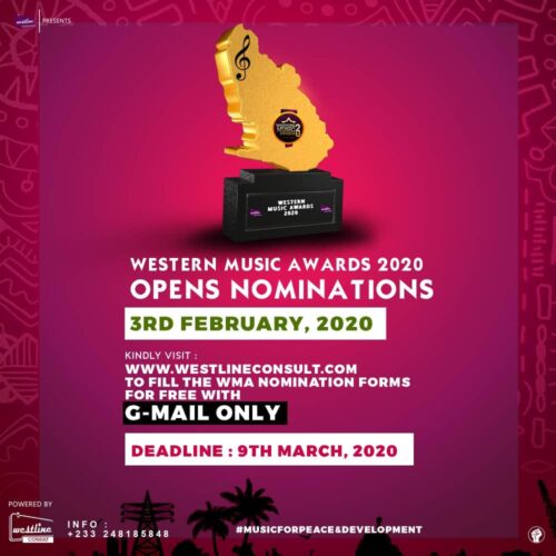 Westline Entertainment opens nominations for 4th edition of Western Music Awards 3rd Feb, 2020 2