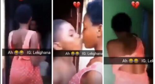 9 Year Old Boy Receives Slap As Payment From A Young Lady After He Tried To Kiss Her