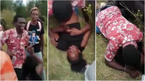 Boys Handled Drunk Cute Gyal With No Caution - See What They Did To Her