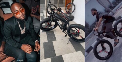 Davido Gift Himself A Mercedes Benz Bicycle Worth Over $3500 - Video Here
