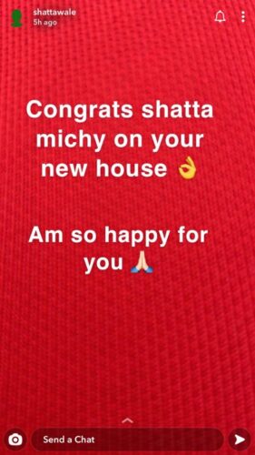 Shatta Wale Congratulates Baby mama Shatta Michy For Her New House