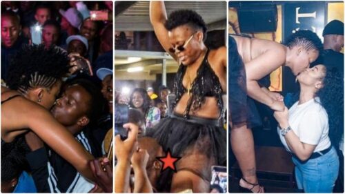 Socialite Zodwa Wabantu Kisses Her fans as they line-up