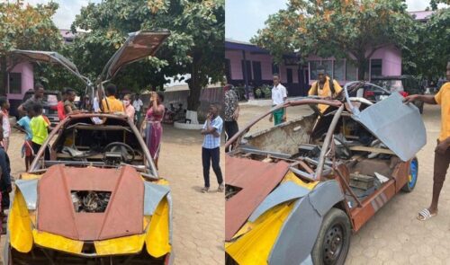 Watch How A JHS graduate In Ghana Builds own Bugatti-like car (Video Here)