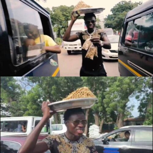 You Will Love American Comedian Michael Blackson Selling Groundnut - Watch Video