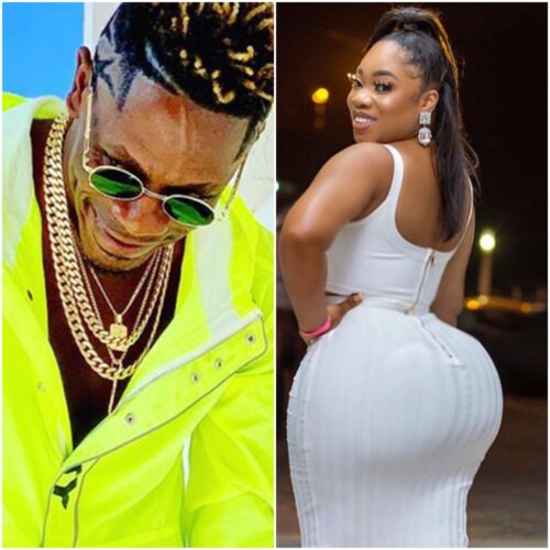 See What Shatta Wale Did To Moesha Boduong At His Birthday Party (Video)