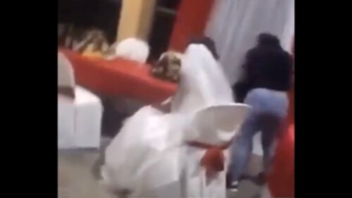 Side Chick Beats Boyfriend At His Wedding - Video Is Trending