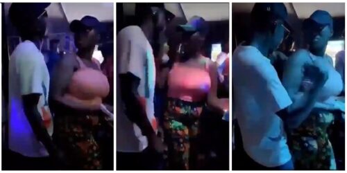 Lady Hits A Guy With Strong Disgrace While Trying To Dance With Her - Video