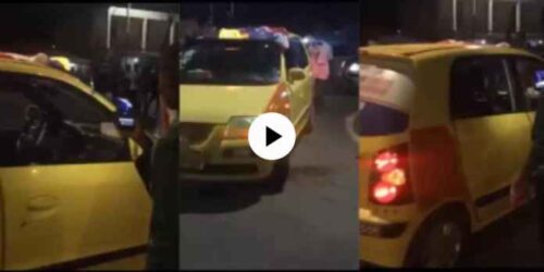 Taxi Move Itself In Town Without A Driver - Video