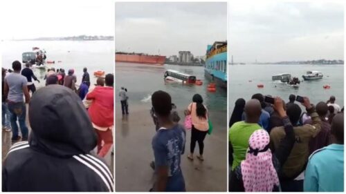 Tourist Bus Fall Into Indian Ocean - Video