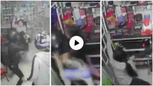 14 Year Old Girl Fights Off Robbers With Machete As She Protects Mum When They Stormed Their Store - Video