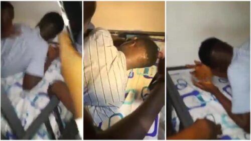 See Wat Students Did To A Maye After His Girlfriend Dumped Him, Story Is Sad (Video Below)