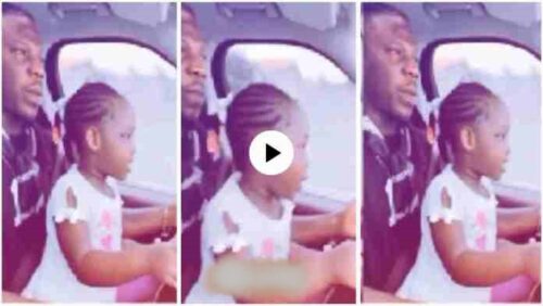 Stonebwoy Should Be Arrested For Allowing His 3-Year-Old Daughter 2 Drive Him In Town, Ghanaians Voice Out - Video Below
