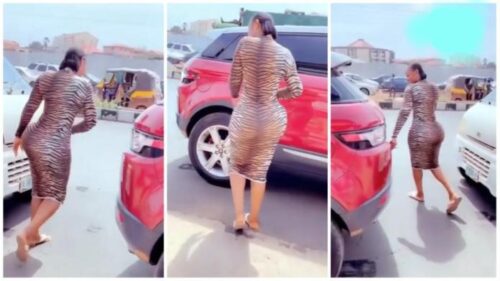 Heavy Loaded Backside Lady Causes Traffic As She Packs Her Range - Video Below