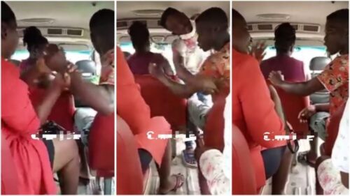 Trotro Mate N Passenger Fights Dirty Over 1 Ghana Cedi Note - Video Below