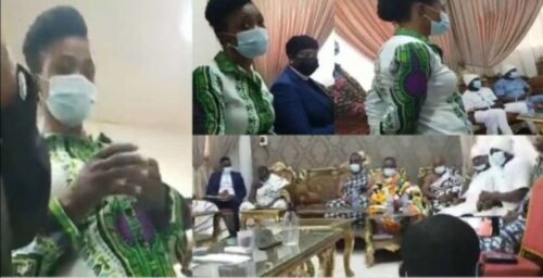 Diana Asamoah Bows Before The Ga Customary Board After She Was Brought - Video