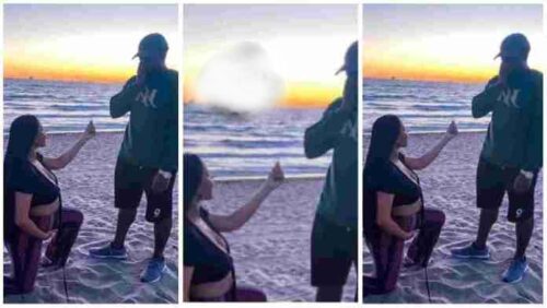 Pregnant Woman Trends As She Kneel To Propose Married 2 Her Guy - Watch