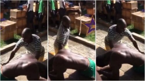 SHS Student Gladly Poses As Housemaster Cane Him 25 Times - Video
