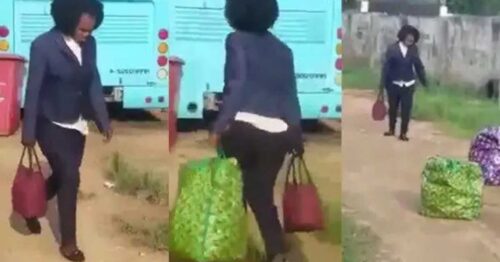 Lady Travelling Abroad Go Mad After Arriving At The Airport - Video