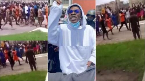 1st Video Of Shatta Wale In Ankaful Prison Trends As Inmates Gather To Hail The King - Video