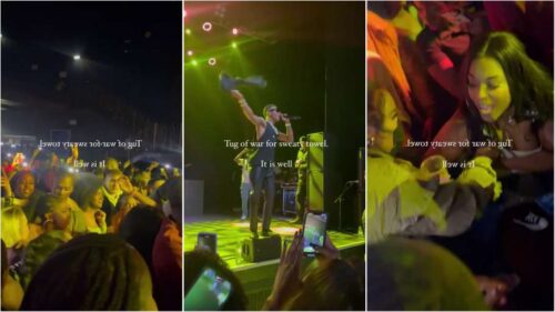 2 Cute Girls Fight Dirty Over Wizkid's Sweaty Towel At Starboy's Concert - Video