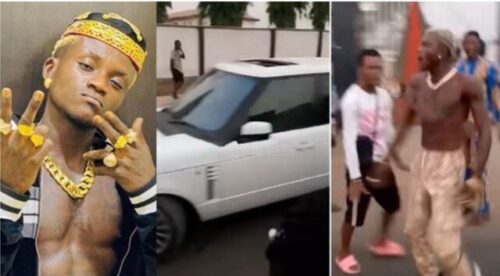 Artiste Portable’s Crown Seize By Hoodlums, Range Rover Also Smashed During A Fight - Video