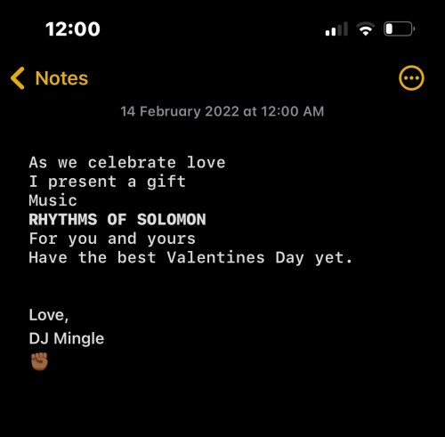 DJ Mingle – Rhythms Of Solomon