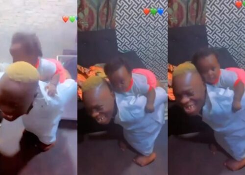 Is Shatta Bandle A Father Now, See Him Discharging Babysitting Duties - Video