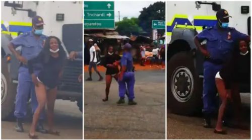 Girl Seen On Camera Sєχʋαlly Harassing Male Police Officers In Public