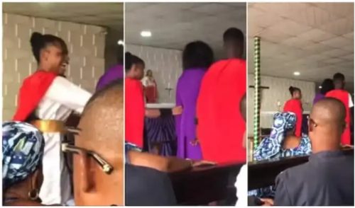 Woman Slap Church Member During Church Stage Play - Viral Video Below